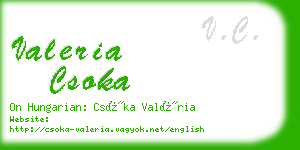 valeria csoka business card